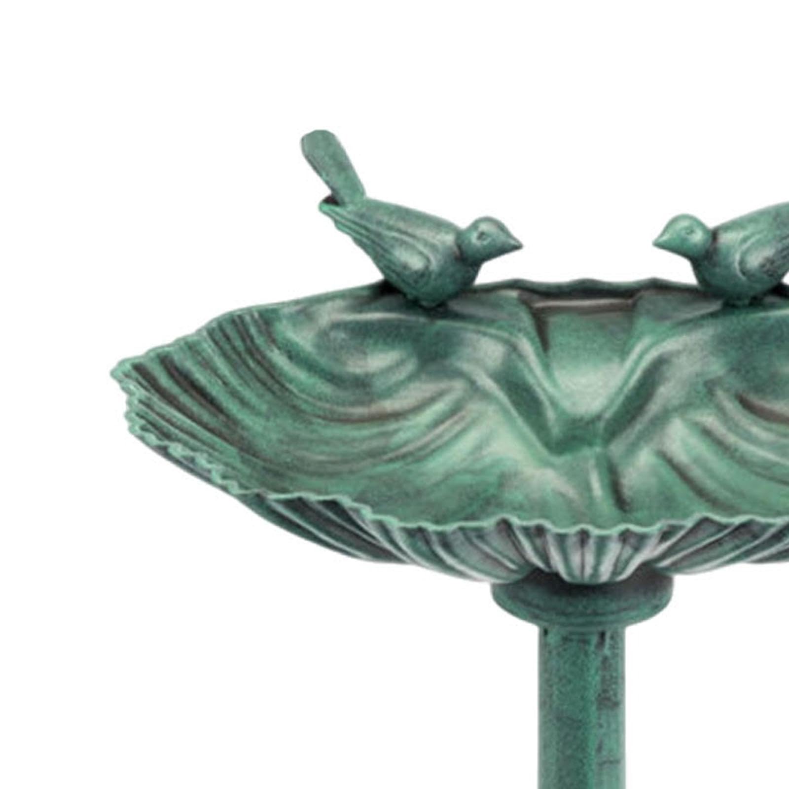 Harilla Bebedero para Pájaros para El Jardín – Ideal para Regalar a de Las Aves – Elegante Bebedero Independiente de Diseño Vintage – Accesorio de, Verde