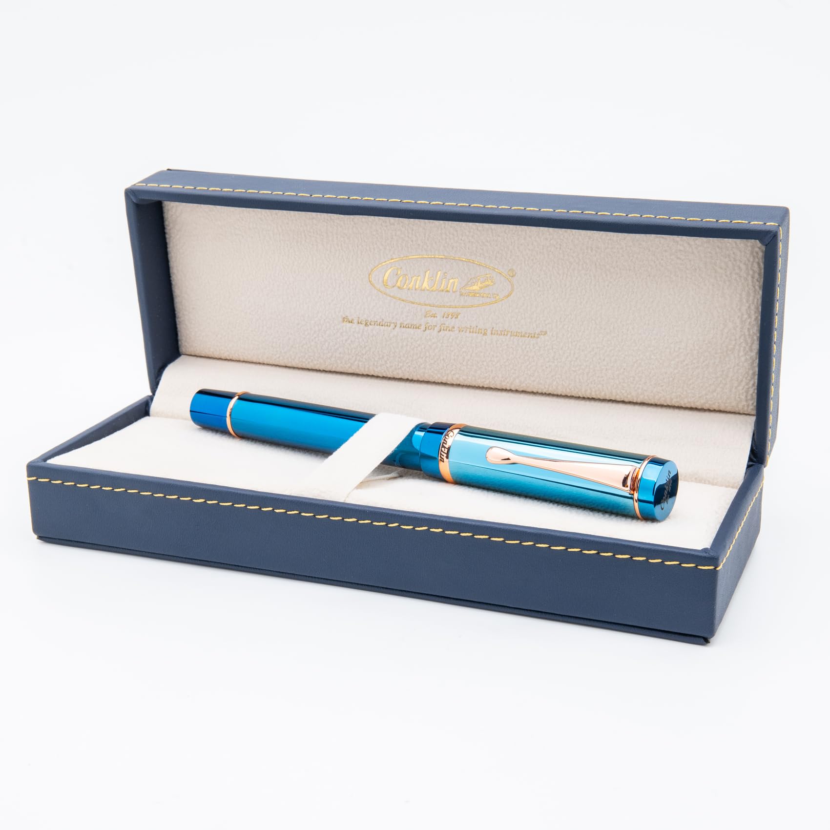 Amazon | Conklin Duragraph メタル万年筆 PVD ブルー - フレックス