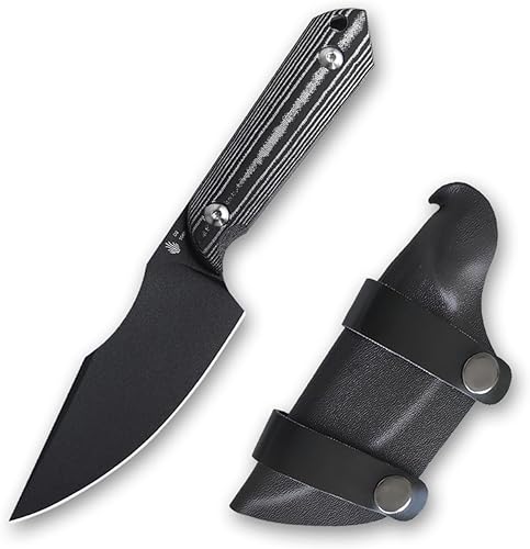 Kizer Maverick Customs Harpoon - Cuchillo de hoja fija D2 con mango negro Micarta - 1040 Kizer Maverick Customs Harpoon - Cuchillo de hoja fija D2 con mango negro Micarta - 1040