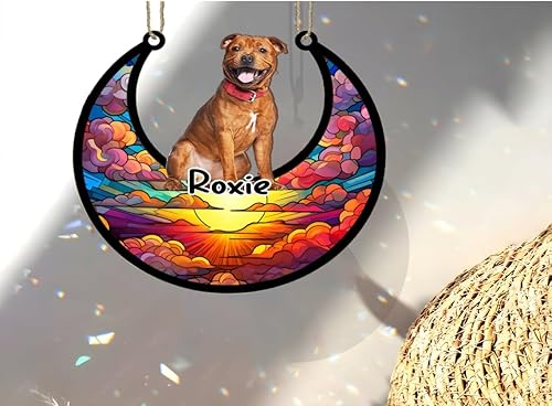 Vista 91 de LOVELYPOD Adorno de Navidad personalizado de perro pastor alemán, atrapasoles conmemorativo, adorno de Navidad de pastor alemán con nombre, pérdida