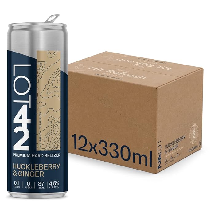 Buy Lot 42 Premium Hard Seltzer Alcoholic Sparkling Water, Huckleberry