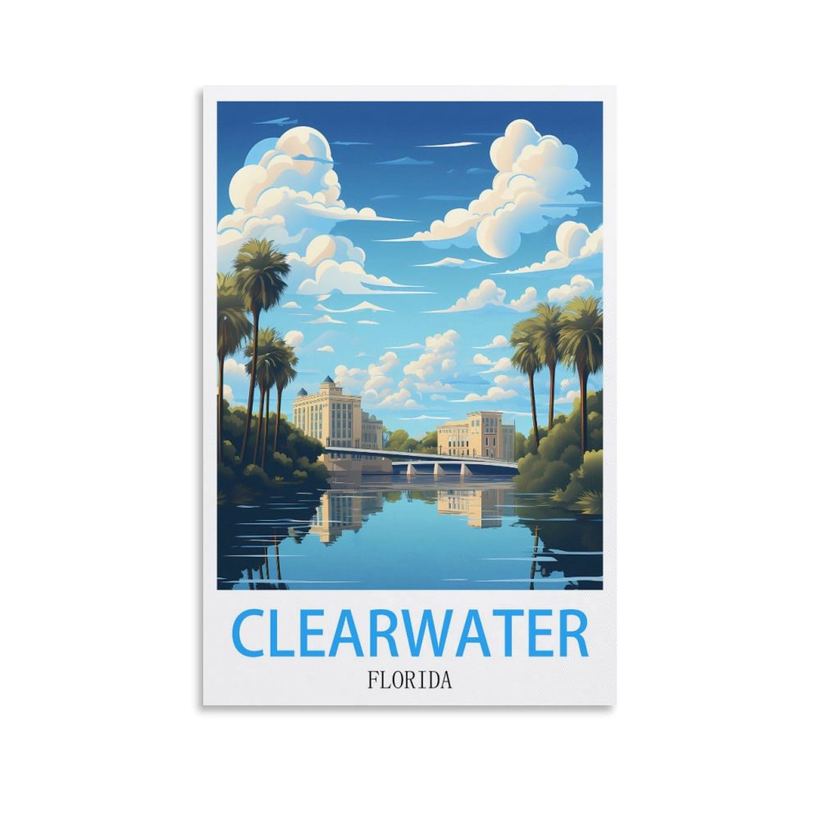 Metal Tin Sign Plaque Poster Clearwater Florida Funny Bar Tin Signs Warning Metal Signs Vintage Man Cave Wall Decor 15x30cm