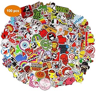 Upgraded Random Sticker 50-200pcs Music Film Vinyl, Laptop Skateboard Guitar Luggage Stickers, Car