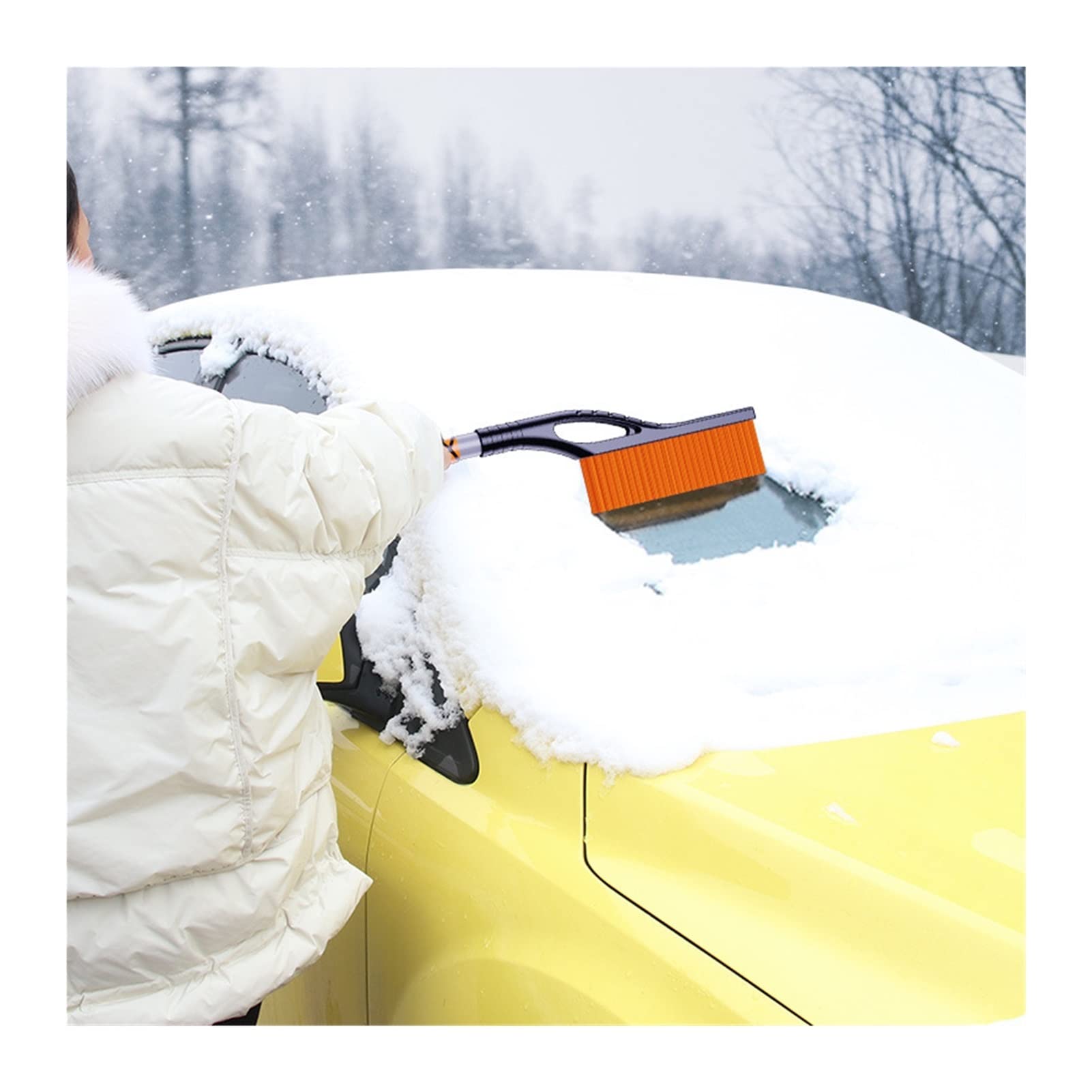 Blocs de Neige Déneigement de Voiture Pelle à Glace Grattoir à Glace Pare-Brise Enlèvement de défenseur de Verre Brosse à Neige rétractable Automatique Outil d'entretien de Lavage de véhicule