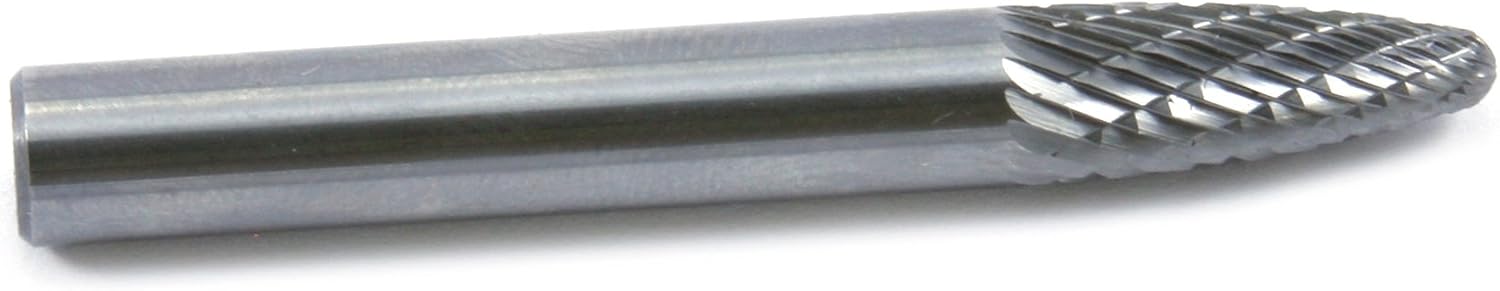 Forney 60124 Tungsten Carbide Burr with 1/4-Inch Shank, Tree Radius, 1/4-Inch