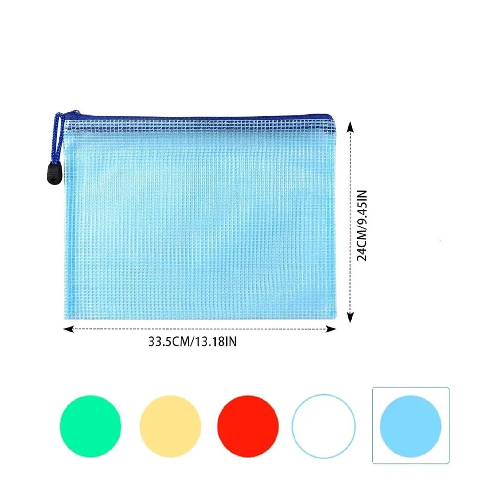Sacchetti per documenti in plastica A4 Borse con cerniera in rete 24 PZ Organizzatore di documenti in PVC per ufficio Viaggi Storage per Office Document Storage