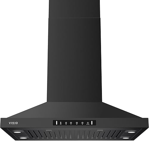 Campana extractora de isla de 30 pulgadas, 390 CFM con control táctilgestos de doble cara, campana de ventilación de cocina de montaje en techo,