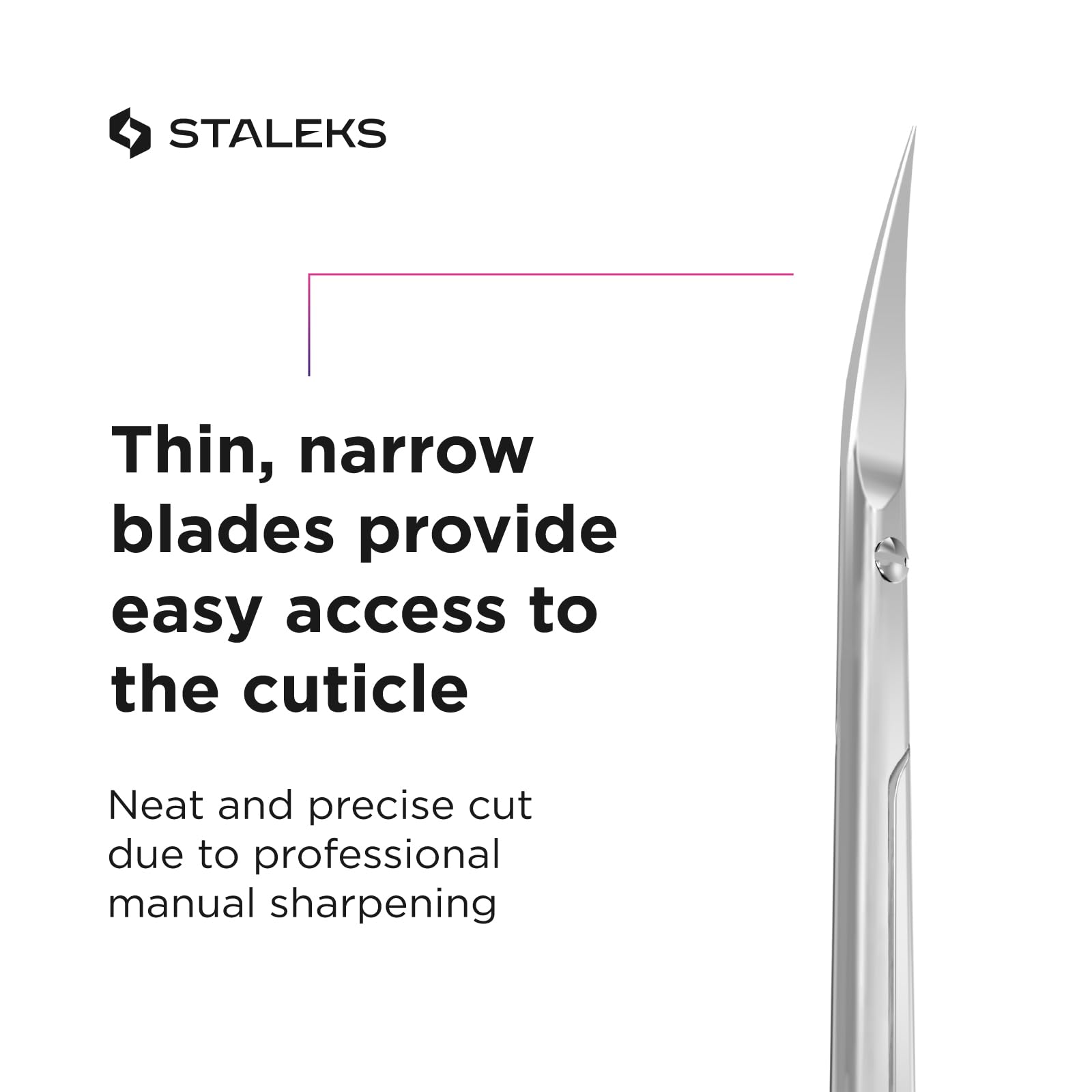 STALEKS PRO - Forbicine professionale per cuticole per Mancini Expert 11 Type 3 (lunghezza lama - 23 mm) SE-11/3