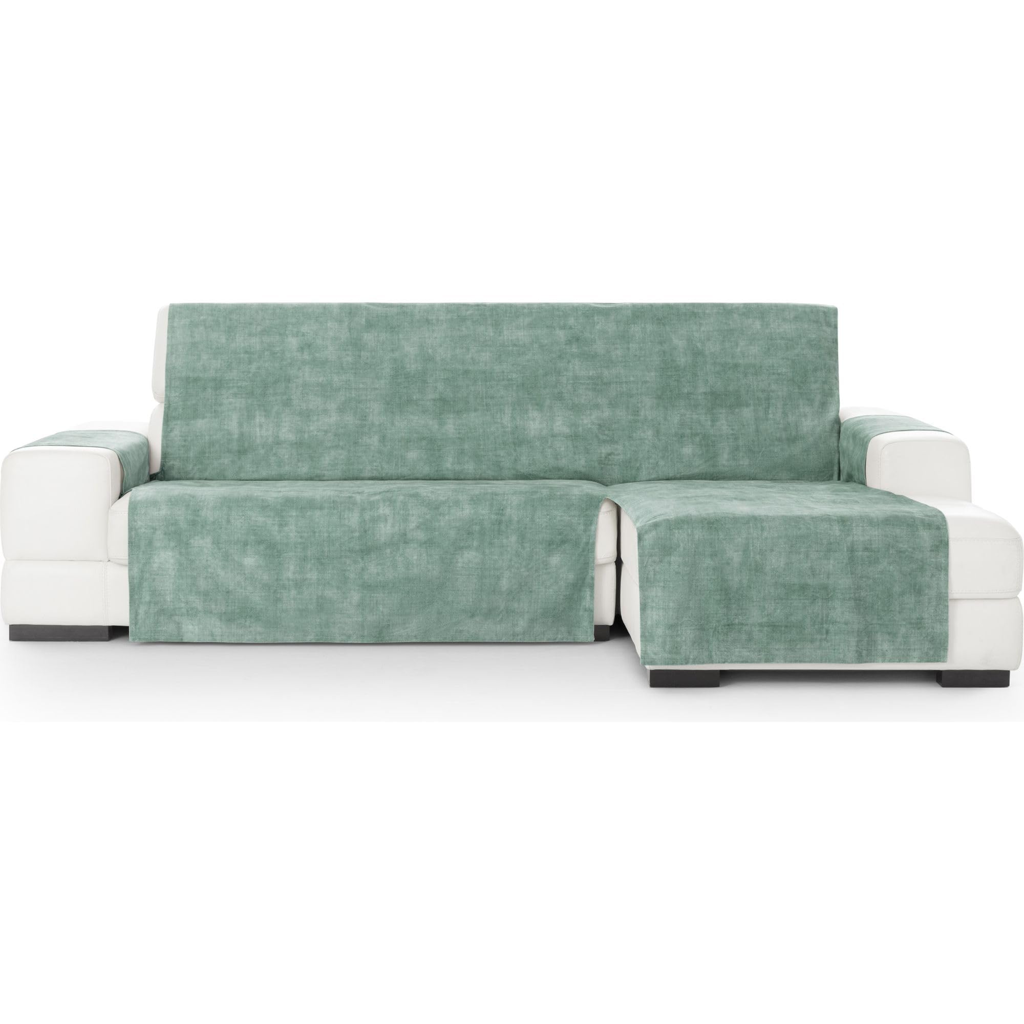ECOMMERC3 Universal and Versatile Chaiselong Normal Right Sofa Cover - Aquamarine Chaiselong Protector Easy to Install for Back, Seat and Arms