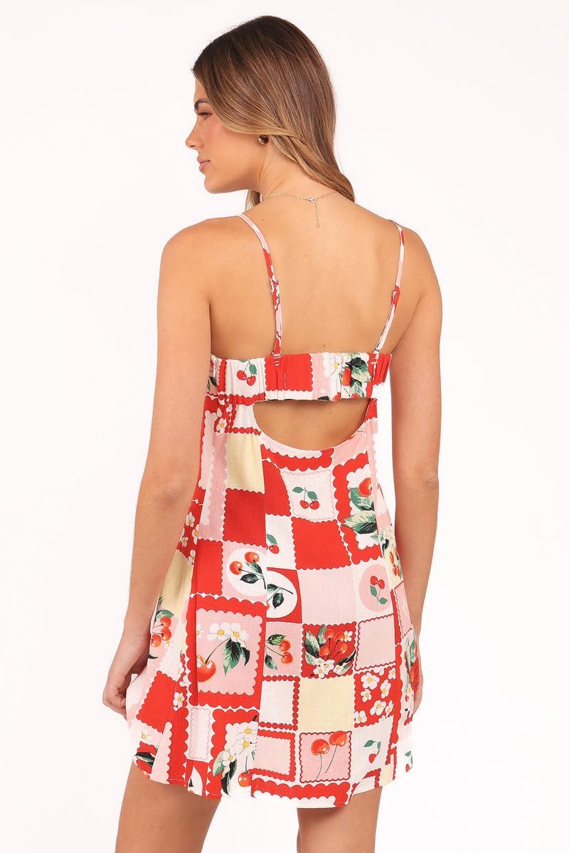 Petal & Pup Women's Loredana-mini-Dress-Cherry