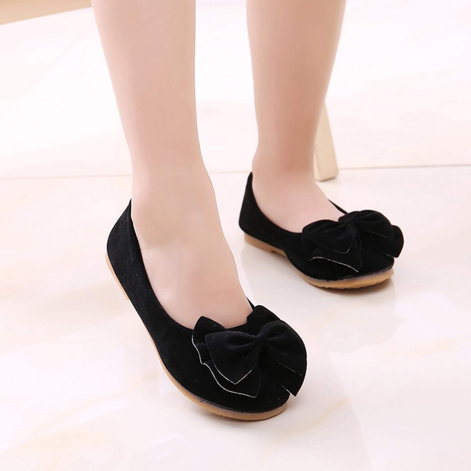 Chaussures de danse pour fille - Chaussures de princesse élégantes avec semelle souple décontractée Ballerines pour fille pour fête de costume