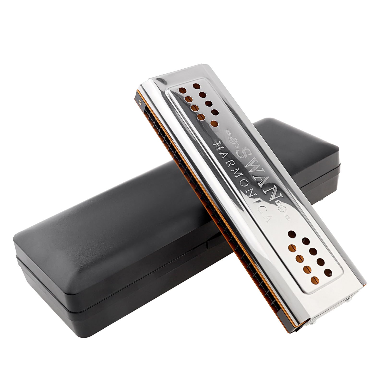 Harmonica trémolo double face 24 trous clés de C et de G