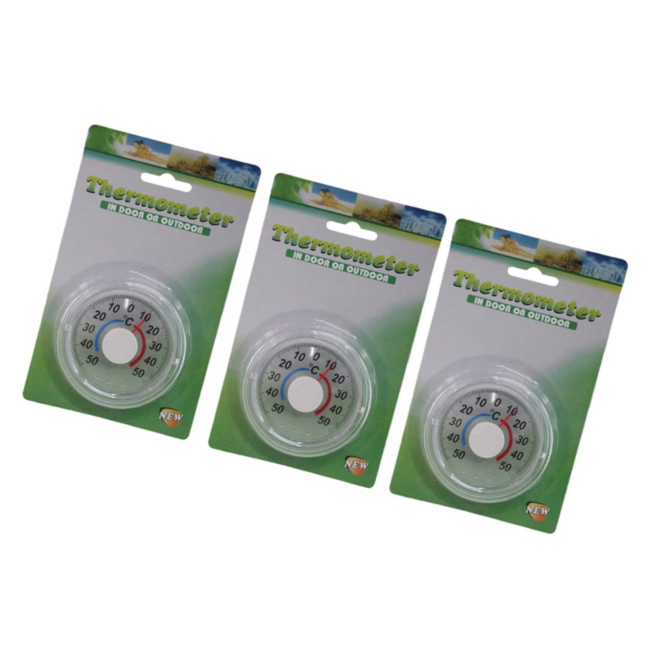 Yardenfun 3pcs Outdoor Indoor Hanging Thermometer Garden Water Pool Indoor Thermometer Greenhouse Temperature Monitor Wall Window Thermometer Temperature Gauges Cold and Heat Table Pointer