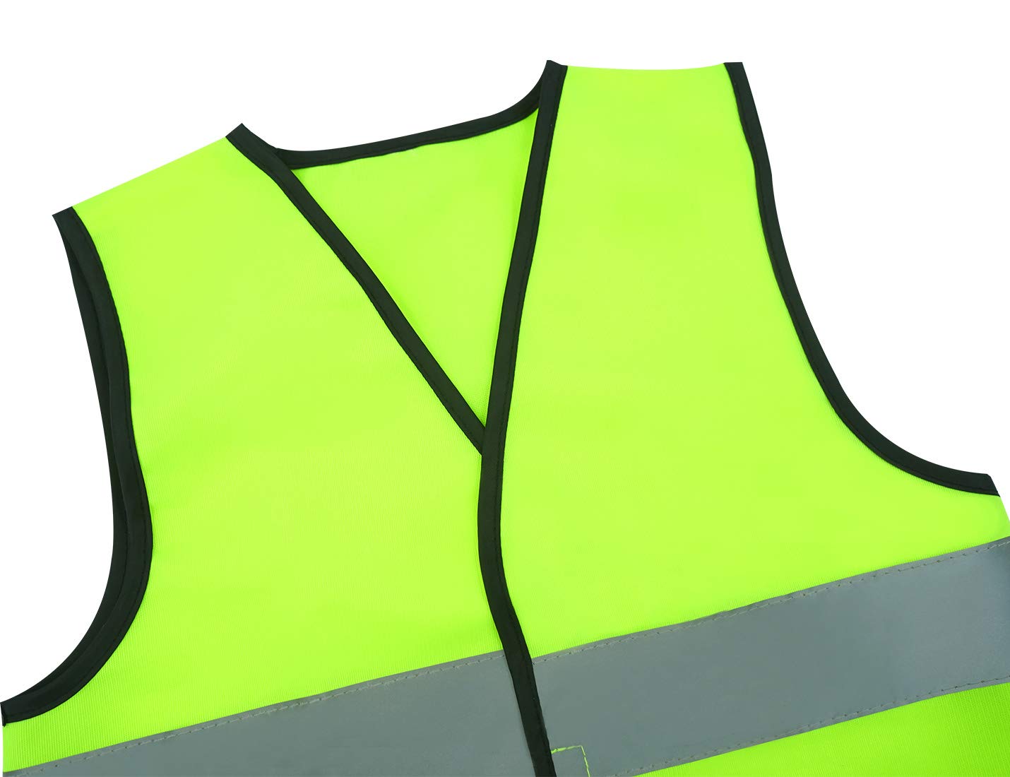 AIEOE Enfant Gilet Fluorescent Lot de 10 Sans Manches Veste Gilet de Sécurité Réfléchissant Haute Visibilité Élève Fille Garçon Cyclisme Course Outdoor Sport Fluo Jaune 01