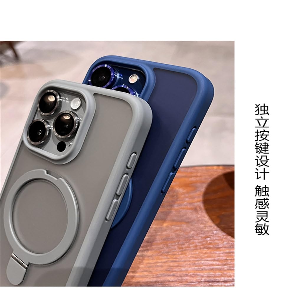 Custodia protettiva per fotocamera Slide con supporto magnetico e cinturino da polso per iPhone 16 11 12 13 14 15 Pro Max Plus, blu navy, per iPhone 15
