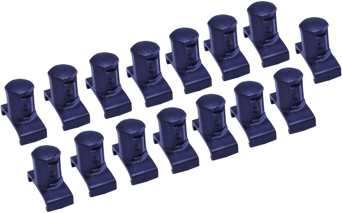 MLTOOLS 1/2 Inch 15 piece Black Dura pro Twist Lock Socket Organizer Clips with 96 ID Stickers - Made in USA
