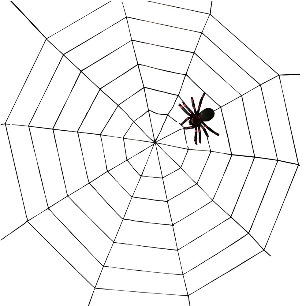 Giant Rope Web - 5'x5' - Spooktacular Black Spider Web Perfect For Ultimate Halloween Party Decorations & Theme Events - 1 Pc