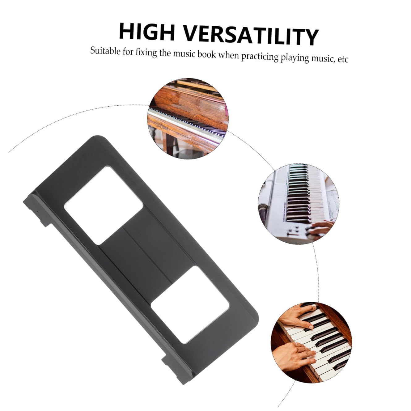 Supporto Spartiti per Tastiera Musicale Leggero e Robusto per Pianoforte Digitale e Keyboard Fissaggio Sicuro per Libri Musicali Facile da Montare e Smontare