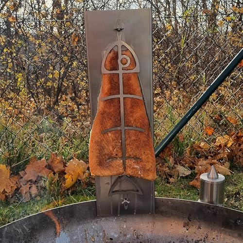 Rejilla plana Porta Salmón Flame con sujeción suave y segura para asados perfectos en barbacoa 4