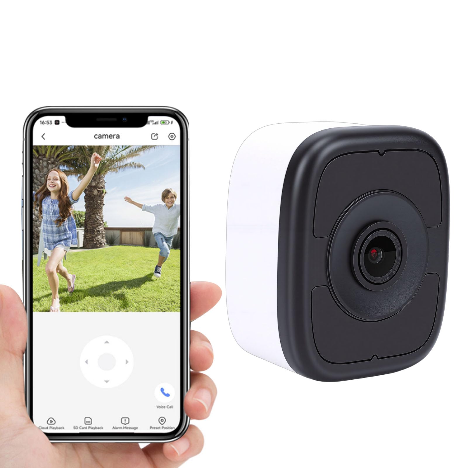 Sxhlseller Kamera Okienna 5 MP 3K, Inteligentna Kamera Bezpieczeństwa z detekcją Ruchu AI, Kolorowy Noktowizor, 2-kierunkowy Dźwięk, Dwuzakresowe Wi-Fi 6, Instalacja Typu „odklej i