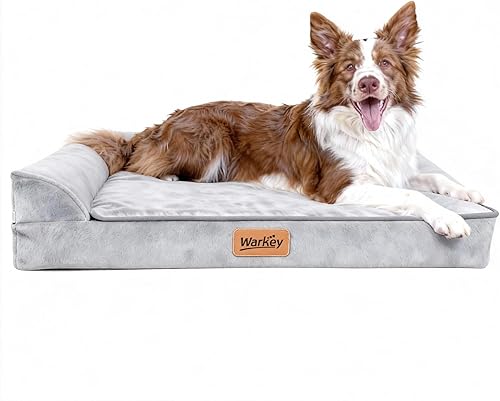 Cama para perros de gran tamaño, sofá ortopédico para perros, cama para mascotas, cama impermeable de espuma viscoelástica, sofá cama grande para