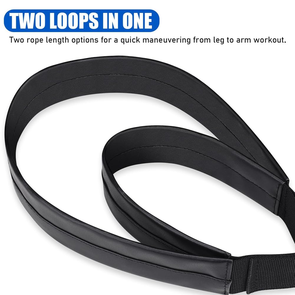 Lot De 2 Sangles à Double Boucle Pour Réformateur Pilates - Avec Anneaux En D, Fitness, Yoga, Entraînement Maison