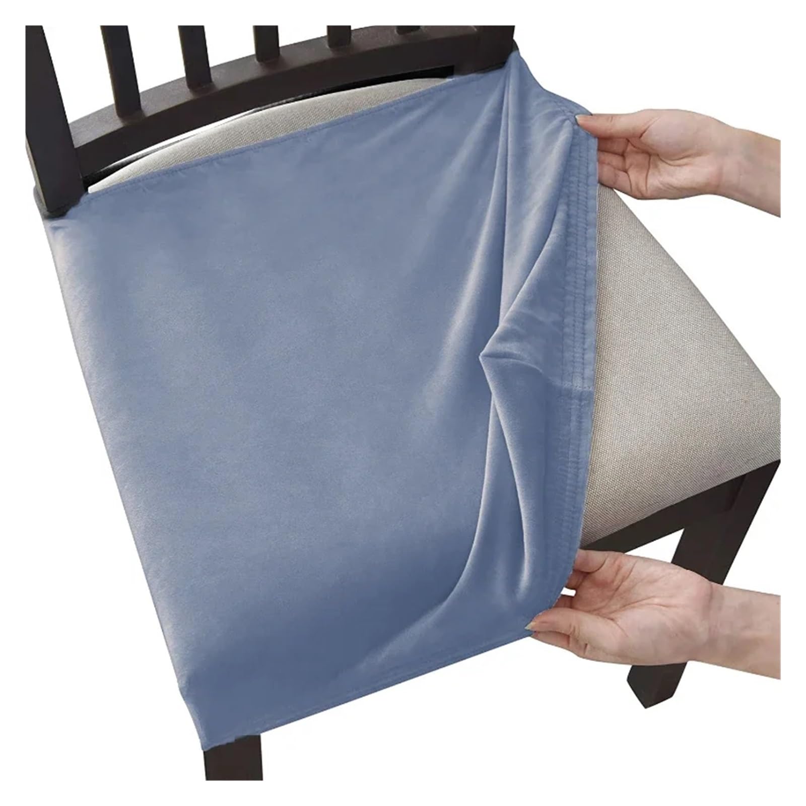 CYMMIYT Chair Covers Velvet Chair Cover with No Backrest Anti-Dust Stretch Covers(Color 11)