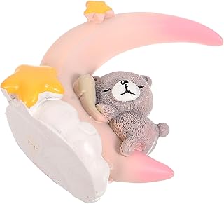 Didiseaon 2 Pçs Lua Bolo Topper Animal Carro Desktop Cupcake Bolo Resina Artesanato Crianças Carros Decoração Do Carro Urso Ornamento Bolo Ornamento Casamento Decorar Painel Bobblehead