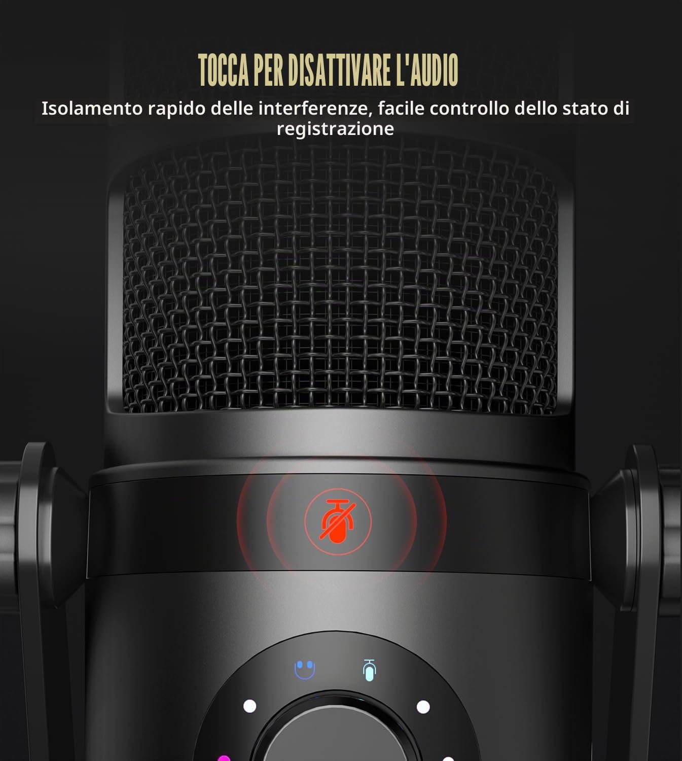 MAONO PD400X - Microfono dinamico USB/XLR per PC con software, EQ, Tap-to-Mute, jack cuffie, manopola guadagno e controllo volume. Ideale per trasmissioni, registrazioni, streaming e gaming.