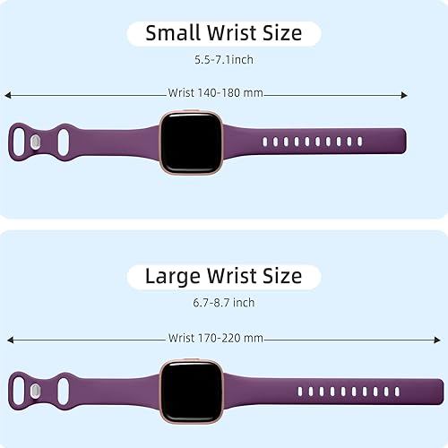 Miniatura 7 de Witzon Paquete de 4 bandas delgadas compatibles con Fitbit Versa 2Versa LiteSE, bandas deportivas de silicona suaves para Fitbit Versa 2, mujeres y