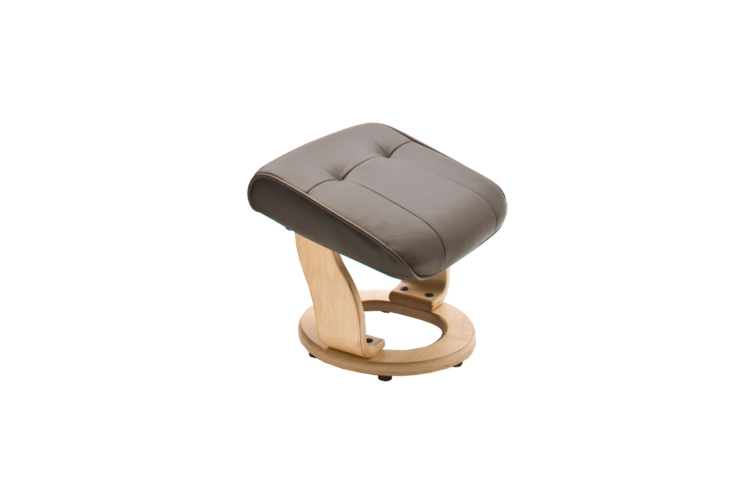 Robas Lund Sessel Relaxsessel mit Hocker Leder, TV Sessel Belastbarkeit bis 130 Kg, Braun