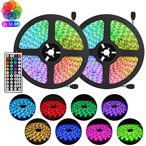 DLIANG RGB LED Strip Light Kit 65.6ft Flexible Tape Lights 5050 SMD RGB