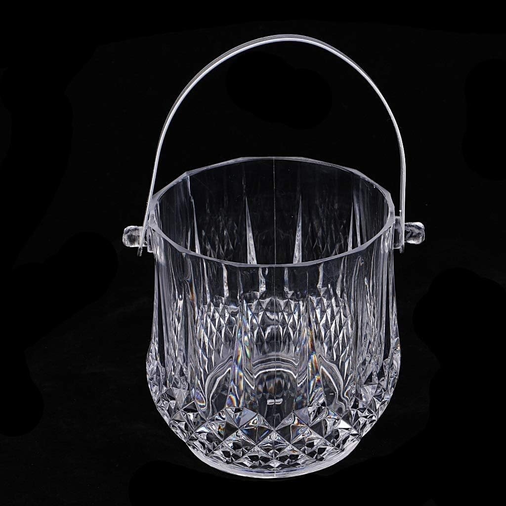 Eiskübel, Acryl-Bar-Eiskübel, Zwei Griffe, Champagner-Eimer, Wein-Eimer, Spieß, Weinfass-Behälter, Club-Bar-Zubehör