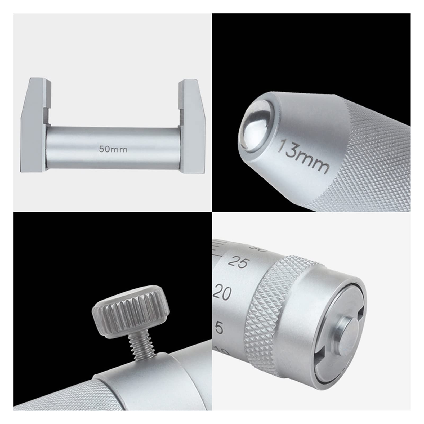 Micromètre extérieur 50-100 50-300 50-600 mm 0,01mm de haute précision de haute précision à l'intérieur Micromètres Type de tige Type Type Mesure Tool Diamètre intérieur Micromètre à mesurer, Outil a