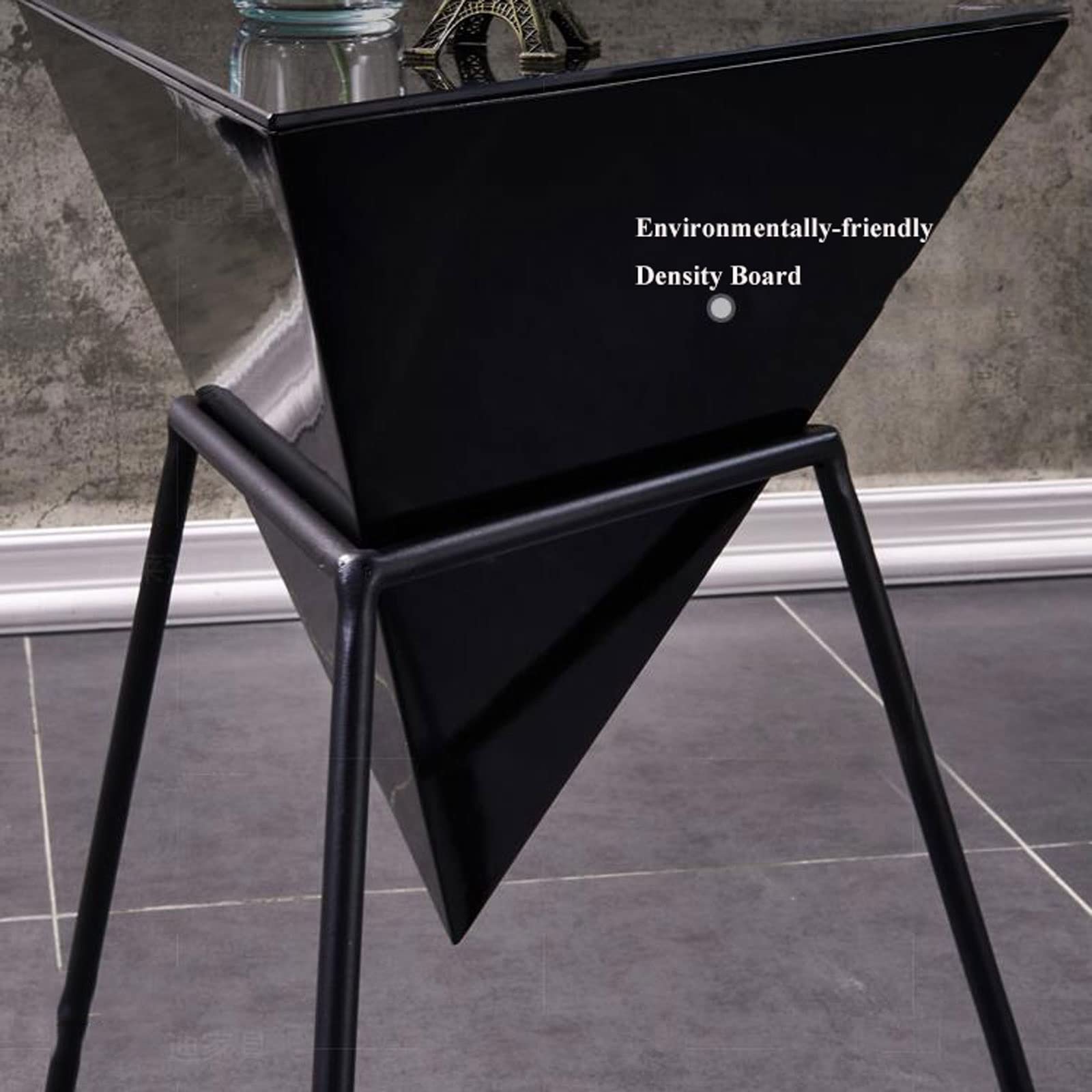 Mesas auxiliares para sofá, mesa auxiliar pequeña para patio, mesa auxiliar de metal única para sala de estar, dormitorio, resistente a la intemperie, antioxidante, para interiores y exteriores, mes