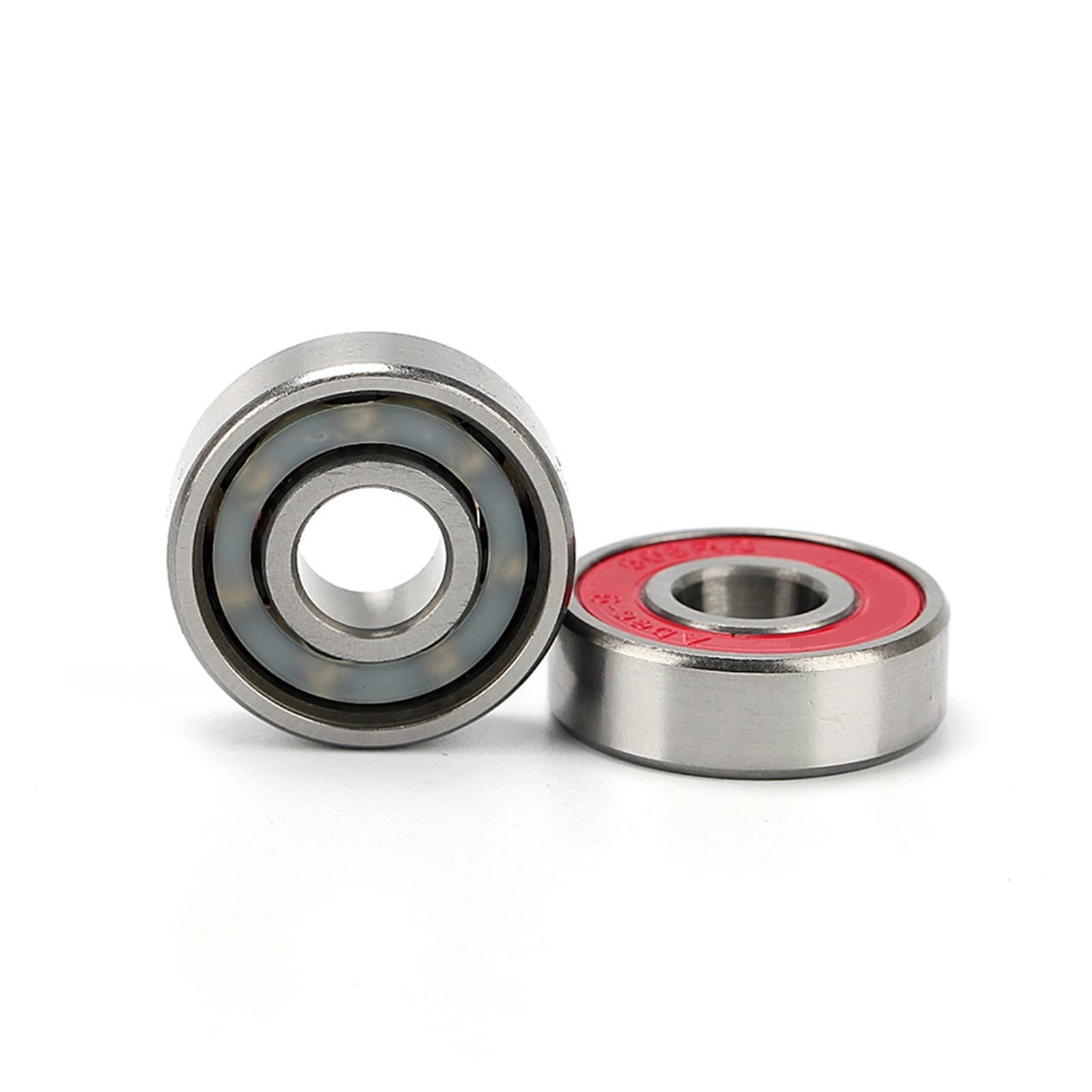 SUOFEILAIMU 8pcs High Speed Skate Bearing 608 Hand Spiner Bearing Red Skateboard Bearing Inline Roller Skate Longboard Bearing (Color : 8pcs ABEC9 1 Seal)