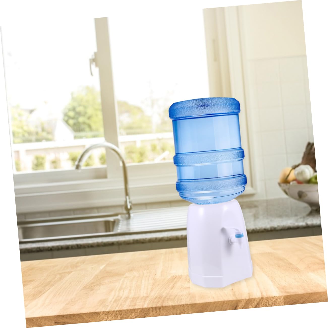 LIFKOME Fuente de Agua Potable de Escritorio Dispensador de Agua Plástico Fácil de Instalar y Diseño Integrado Adecuado para Oficina y Sala de Té