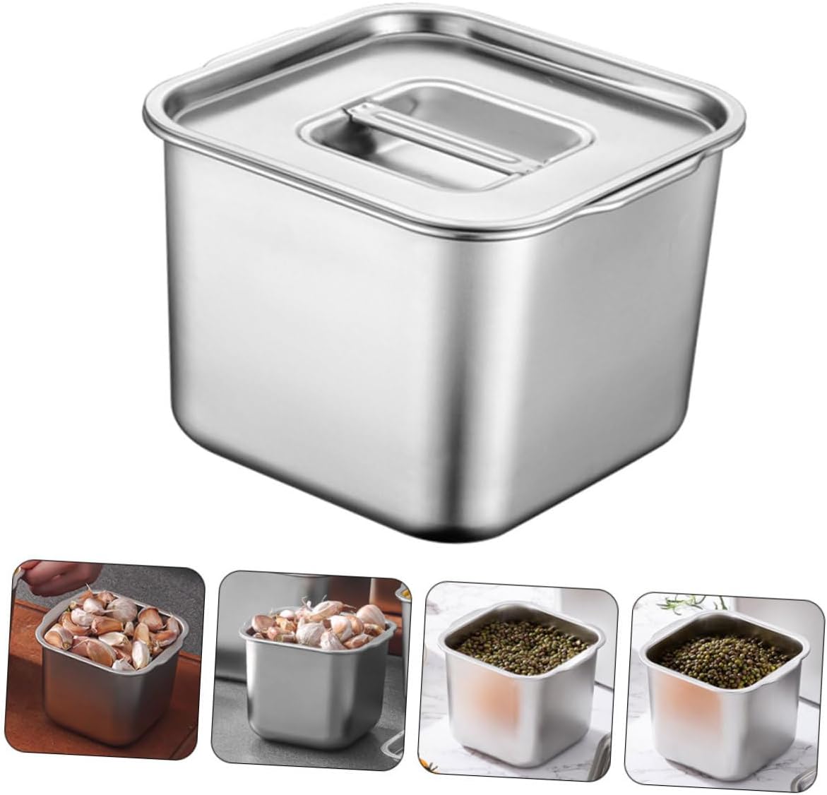 5pcs Spice Jar Lid Condiment Container for Kitchen Stainless Steel Seasoning Pot Easy to Clean for Home