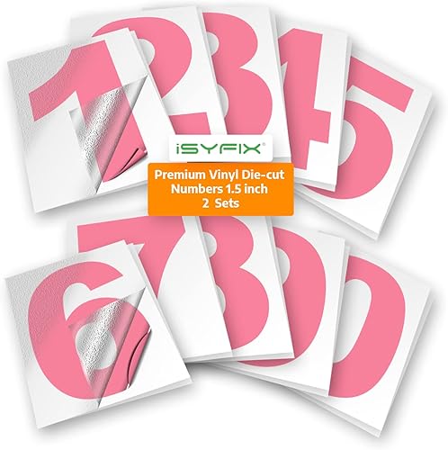 Vista 101 de iSYFIX - 2 juegos de calcomanías de números de 4 pulgadas, calcomanías de vinilo de alta calidad troqueladas y precortadas para buzón, ventanas, Oro