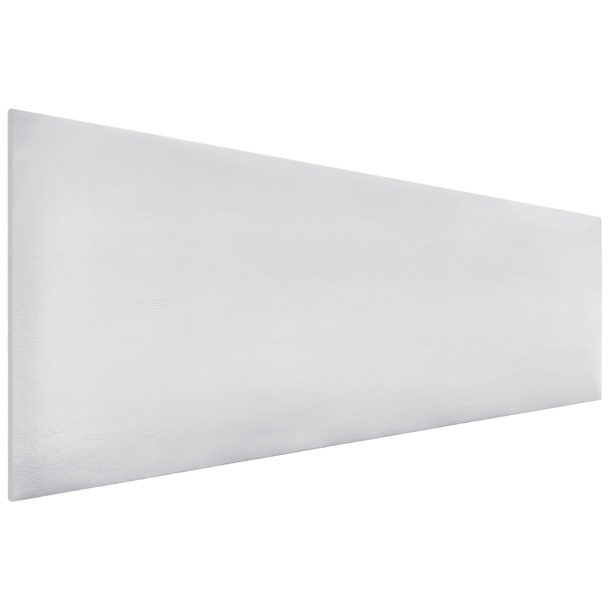 DHOME Cabecero de Polipiel o Tela AQUALINE Liso cabeceros Cabezal tapizado Cama Lujo (Polipiel Blanco, 135cm (Camas 120/135/140))