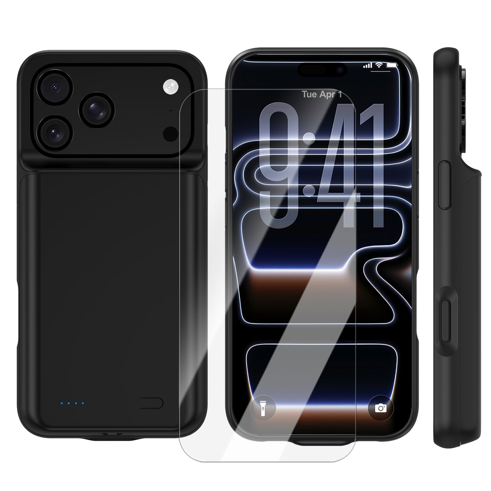 Coque De Batterie pour iPhone 17 Pro Max (6,9"), 8500 mAh, Chargeur Portable Ultra Fin pour iPhone, Chargeur De Téléphone Et Coque De Protection avec Fonction De Charge pour iPhone 17 Pro Max