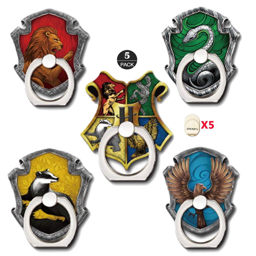 ZOSTLAND 5PCS Magic Lion Snake Eagle Magician School College Phone Ring Universal 360°Adjustable Phone Case Finger Grip Stand Holder Desk Stent Mount Compatible with iPhone1514 13 12 Pro Max Plus iPad