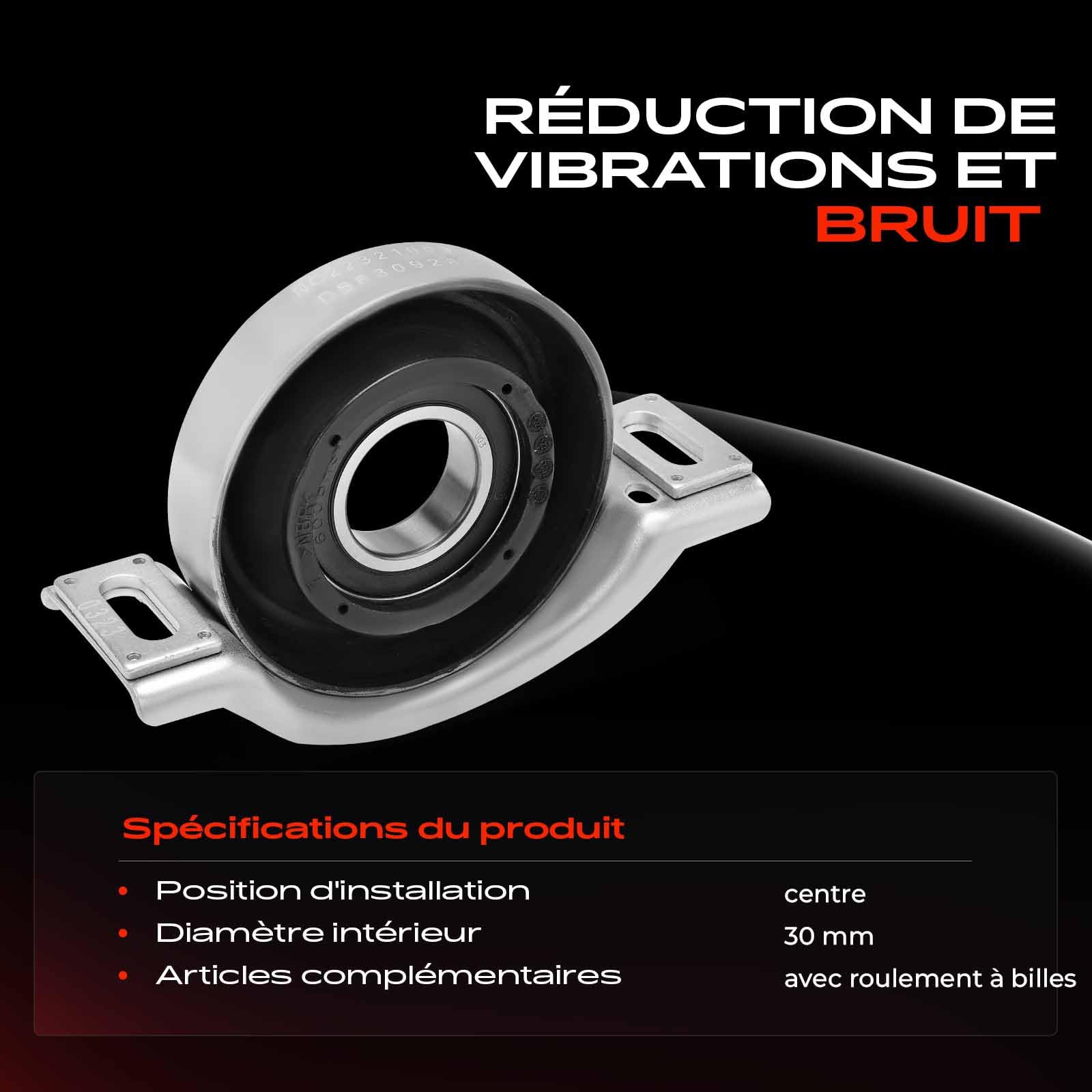 Frankberg Roulement pour arbre de transmission, roulement d'arbre de | cardan Compatible avec: Classe C, modèle T S203, SLK R172, Classe CLC CL203, CLK C209, CLK Cabriolet A209, SL R230