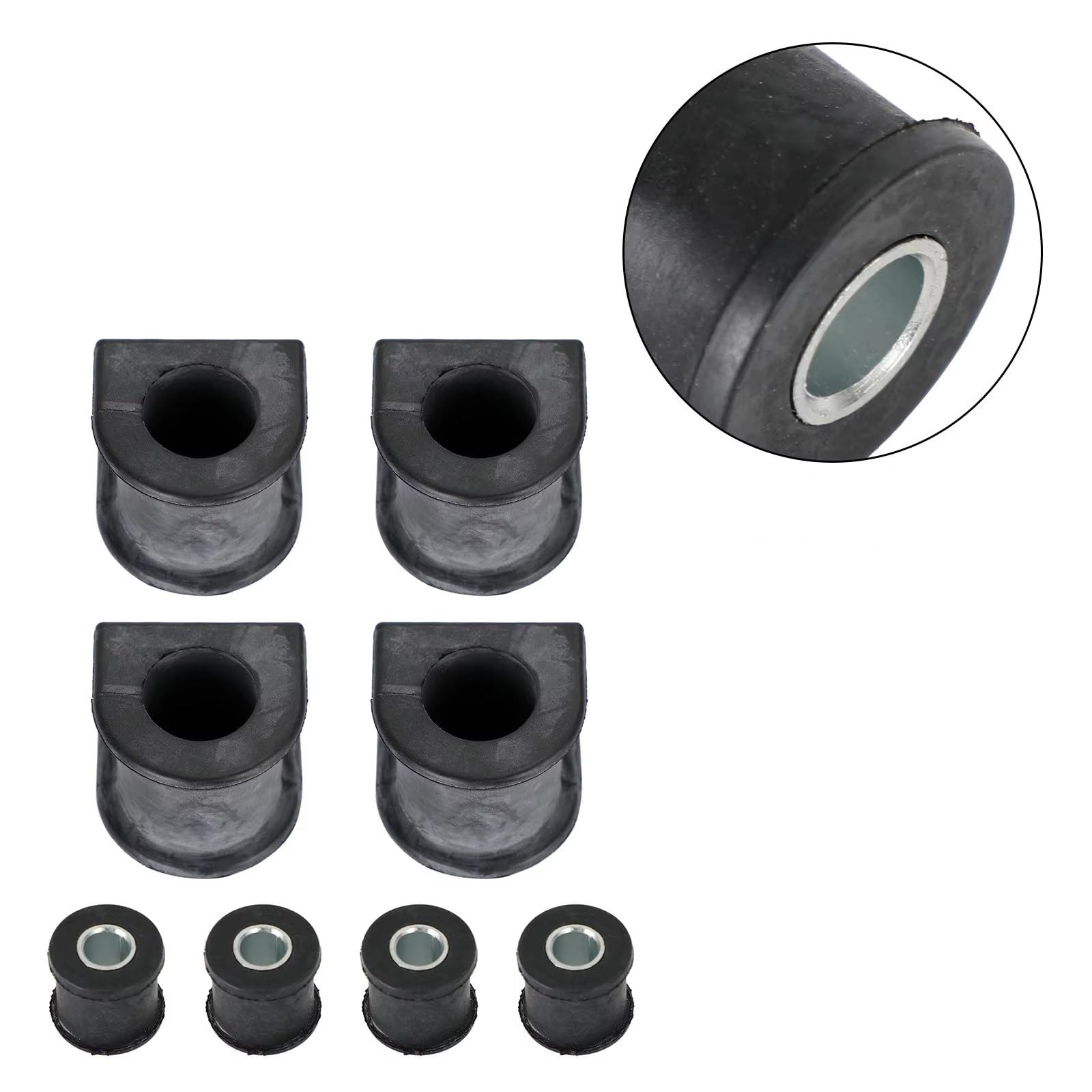 Compatible Con Land Para Cruiser 80 Series 1993-1997 8 Piezas Kit Buje Soporte Barra Estabilizadora Delantera Trasera C210-A008-BLK
