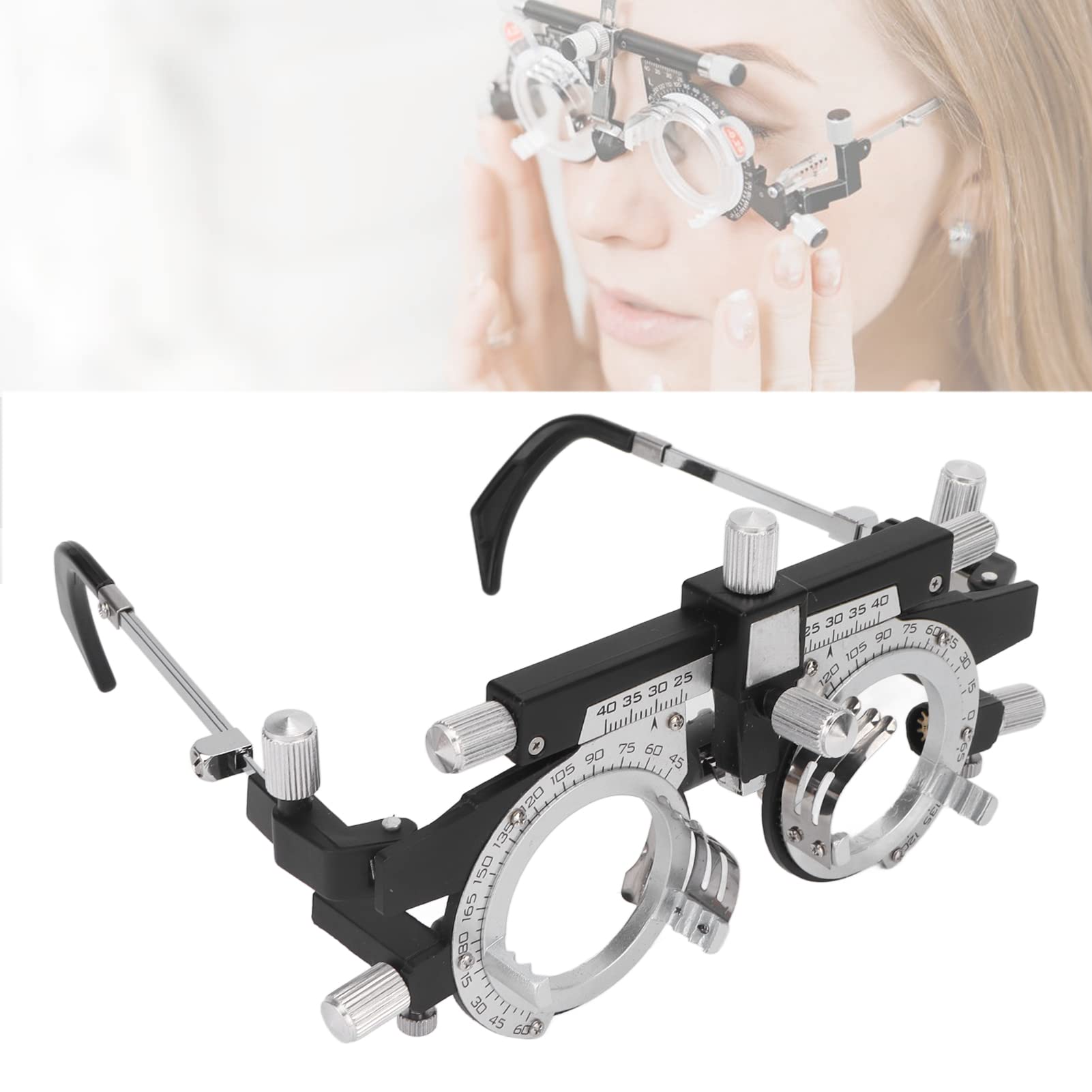 Telaio per Optometria in Lega, Telaio di Prova Ottico Leggero PD Regolabile, Telaio per Occhiali per Test Oculistici, per la Scuola di Oftalmologia