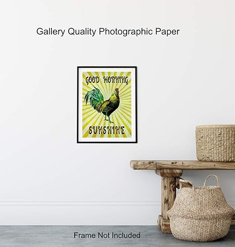 Miniatura 8 de Rooster Kitchen Decor - Cafe Wall Decor - Dining Room Artwork - Rooster Print - Retro Kitchen Art - Good Morning Sunshine - Restaurant Picture -
