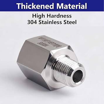 1/4 Female to 1/8 Male NPT Reducer Adapter Reducing Pipe Fittings 4 Pack | 304 Stainless Steel Forged, 1/4 FNPT X 1/8 MNPT Reducer Pipe Extension Connector