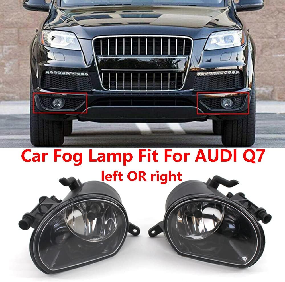 Riloer 1 PCS Car Front Fog Lamp Foglight, Fog Lamps Assembly Front Bumper Fog Light 4L0941700A, Compatible with Audi Q7 2010-2015, Right Passenger Side