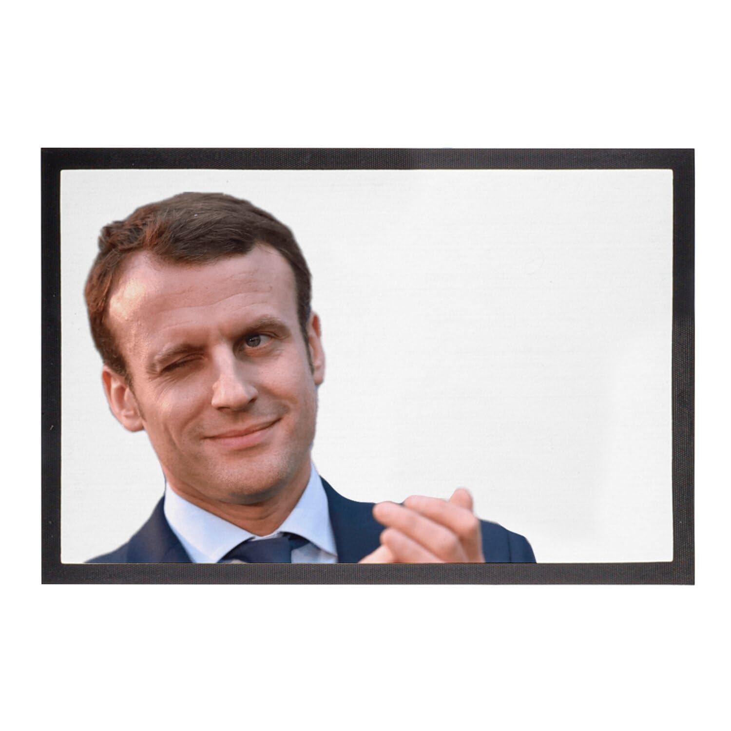 Paillasson Macron clin d'oeil tapis d'entrée humour meme 60x40cm