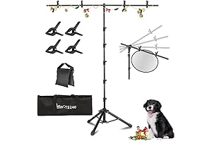 Lusweimi 8x5.3FT Adjustable Backdrop Holder Stand Kit